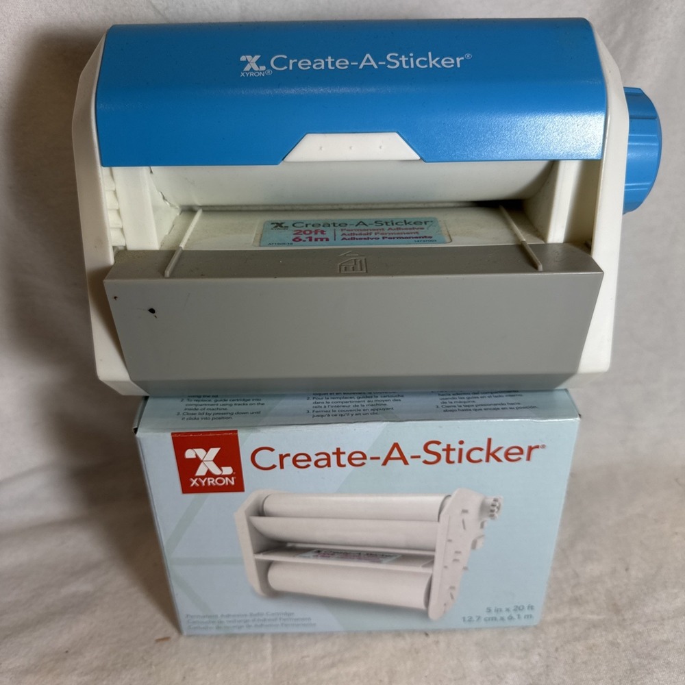 Xyron Create-Sticker 5" Sticker Label Maker Machine & Permanent Adhesive Refill